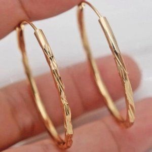 gold plated hoop earrings